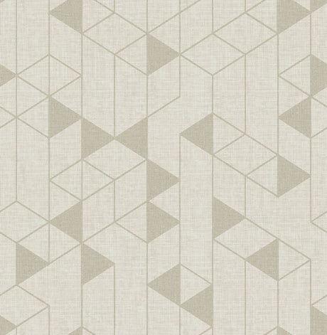 Fairbank Champagne Linen Geometric Wallpaper by A-Street Prints FD26770