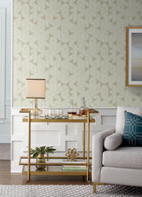 Fairbank Champagne Linen Geometric Wallpaper with Modern Graphic Pattern - A-Street Prints 4034-26770