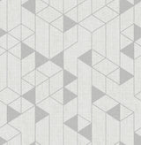 Fairbank Silver Linen Geometric Wallpaper by A-Street Prints - FD26771