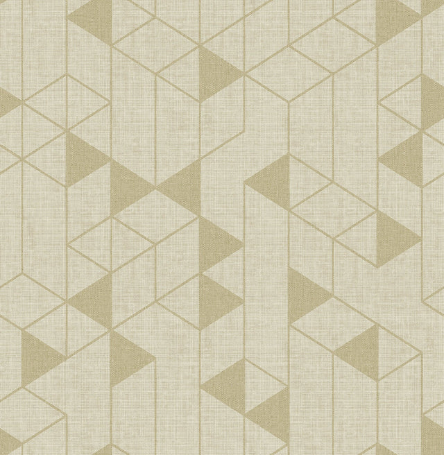 Fairbank Gold Linen Geometric Wallpaper with Modern Metallic Graphic Pattern - A-Street Prints 4034-26772