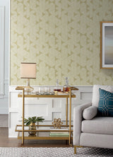 Fairbank Gold Linen Geometric Wallpaper with Modern Metallic Graphic Pattern - A-Street Prints 4034-26772