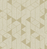 Fairbank Gold Linen Geometric Wallpaper in Gold by A-Street Prints - FD26772