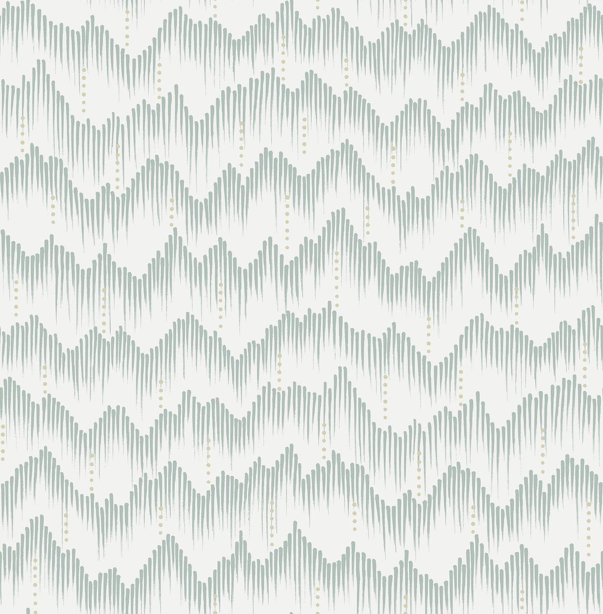 Holmby Seafoam Brushstroke Zigzag Wallpaper with Metallic Accents - A-Street Prints 4034-26776