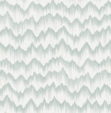 Holmby Seafoam Brushstroke Zigzag Wallpaper with Metallic Accents - A-Street Prints 4034-26776