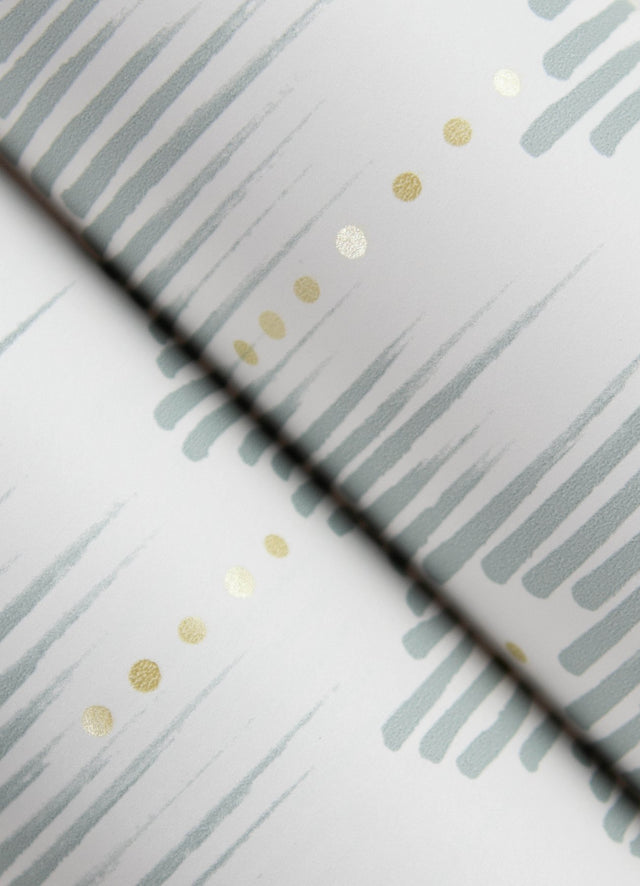 Holmby Seafoam Brushstroke Zigzag Wallpaper with Metallic Accents - A-Street Prints 4034-26776