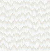 Holmby Bone Brushstroke Zigzag Wallpaper with Metallic Modern Geometric Pattern - Brewster 4034-26778