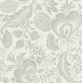 Culver Grey Jacobean Wallpaper with Botanical Floral Motif - A-Street Prints 4034-26780