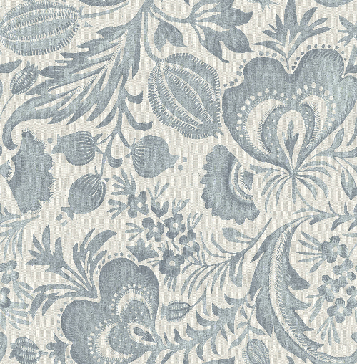 Culver Slate Jacobean Botanical Wallpaper by A-Street Prints - FD26781