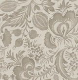 Culver Light Brown Jacobean Botanical Floral Wallpaper by A-Street Prints - FD26782