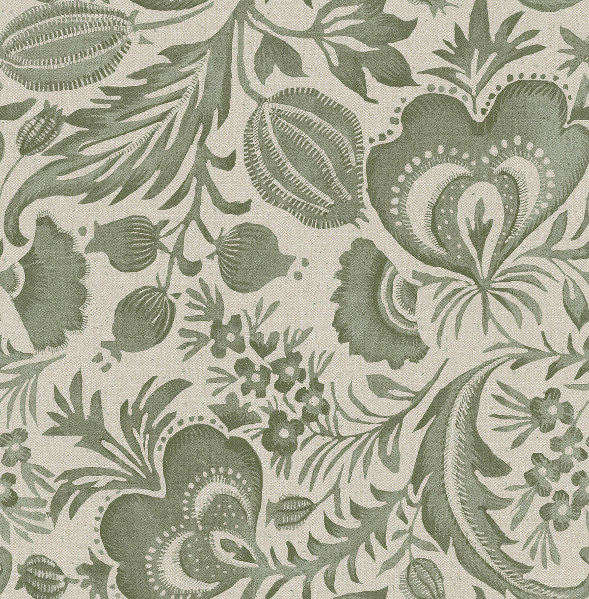 Culver Moss Jacobean Wallpaper by A-Street Prints - FD26783