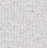 Trippet Grey Zen Waves Wallpaper with Modern Geometric Wave Pattern - A-Street Prints 4034-26785