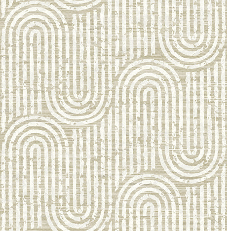 Trippet Light Brown Zen Waves Wallpaper by A-Street Prints - FD26786