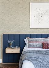 Trippet Light Brown by A-Street Prints Zen Waves Geometric Faux Grasscloth Textured Non Woven Unpasted Wallpaper 20.5-in x 33-ft - FD26786
