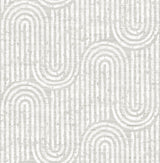 Trippet Bone Zen Waves Wallpaper with Modern Geometric Pattern - A-Street Prints 4034-26787