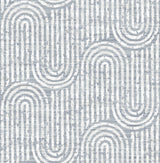 Trippet Blue Zen Waves Wallpaper with Modern Geometric Pattern - A-Street Prints 4034-26788