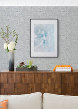 Trippet Blue Zen Waves Modern Geometric Faux Grasscloth Unpasted Non Woven Washable Strippable Wallpaper by A-Street Prints - FD26788