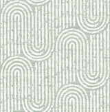 Trippet Sage Zen Waves Wallpaper with Modern Geometric Pattern - A-Street Prints 4034-26789