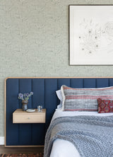 Trippet Sage by A-Street Prints Modern Zen Waves Geometric Faux Grasscloth Non Woven Wallpaper Roll 20.5 in x 33 ft - FD26789