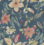Crestwood Blue Crowned Crane Wallpaper by A-Street Prints - Botanical Bird Chinoiserie Pattern FD26790