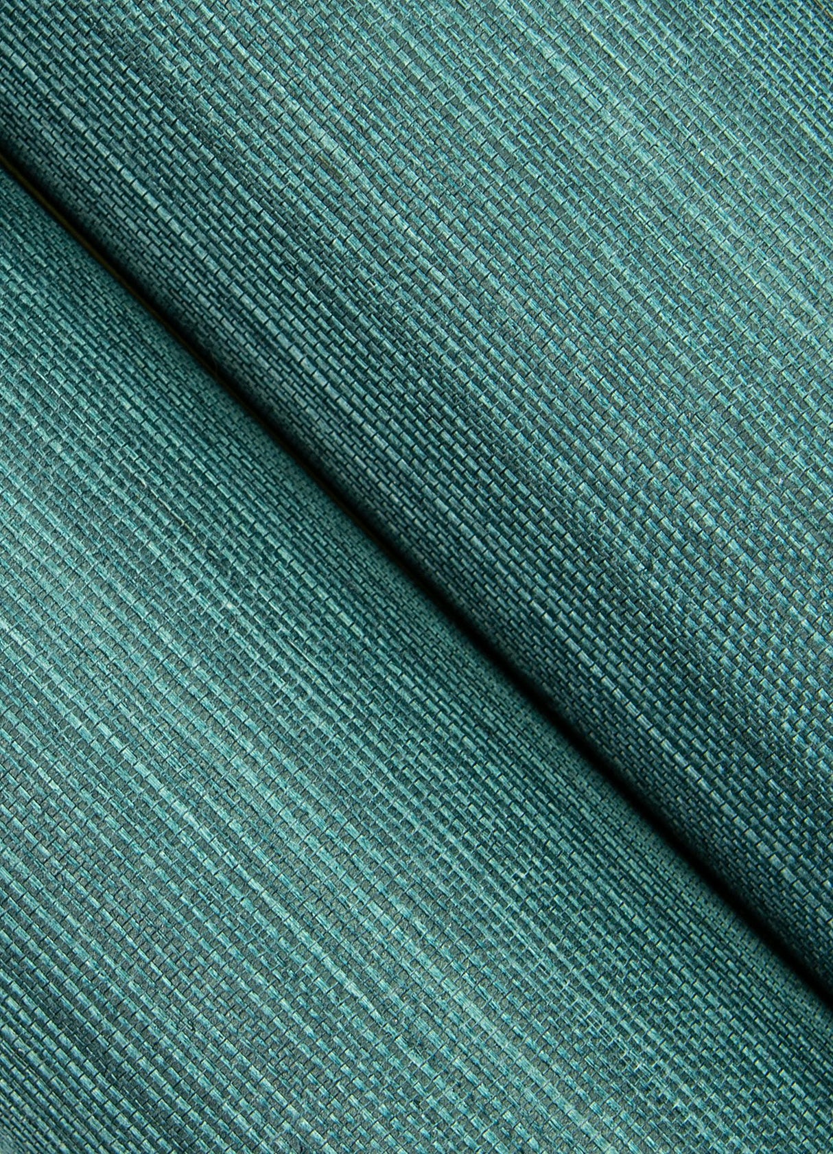 Colcord Teal Sisal Grasscloth Wallpaper with Traditional Texture Pattern - Brewster 4034-72101