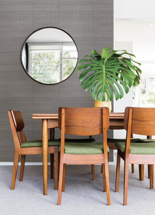 Colcord Silver Sisal Grasscloth Wallpaper with Textured Graphics Pattern - A-Street Prints 4034-72103