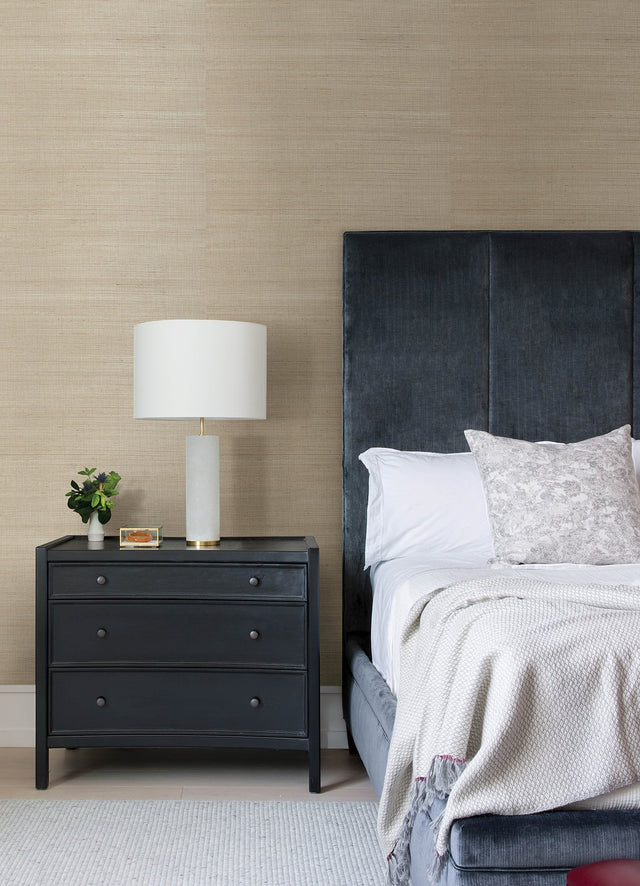 Colcord Wheat Sisal Grasscloth Wallpaper with Textured Woven Pattern - A-Street Prints 4034-72104