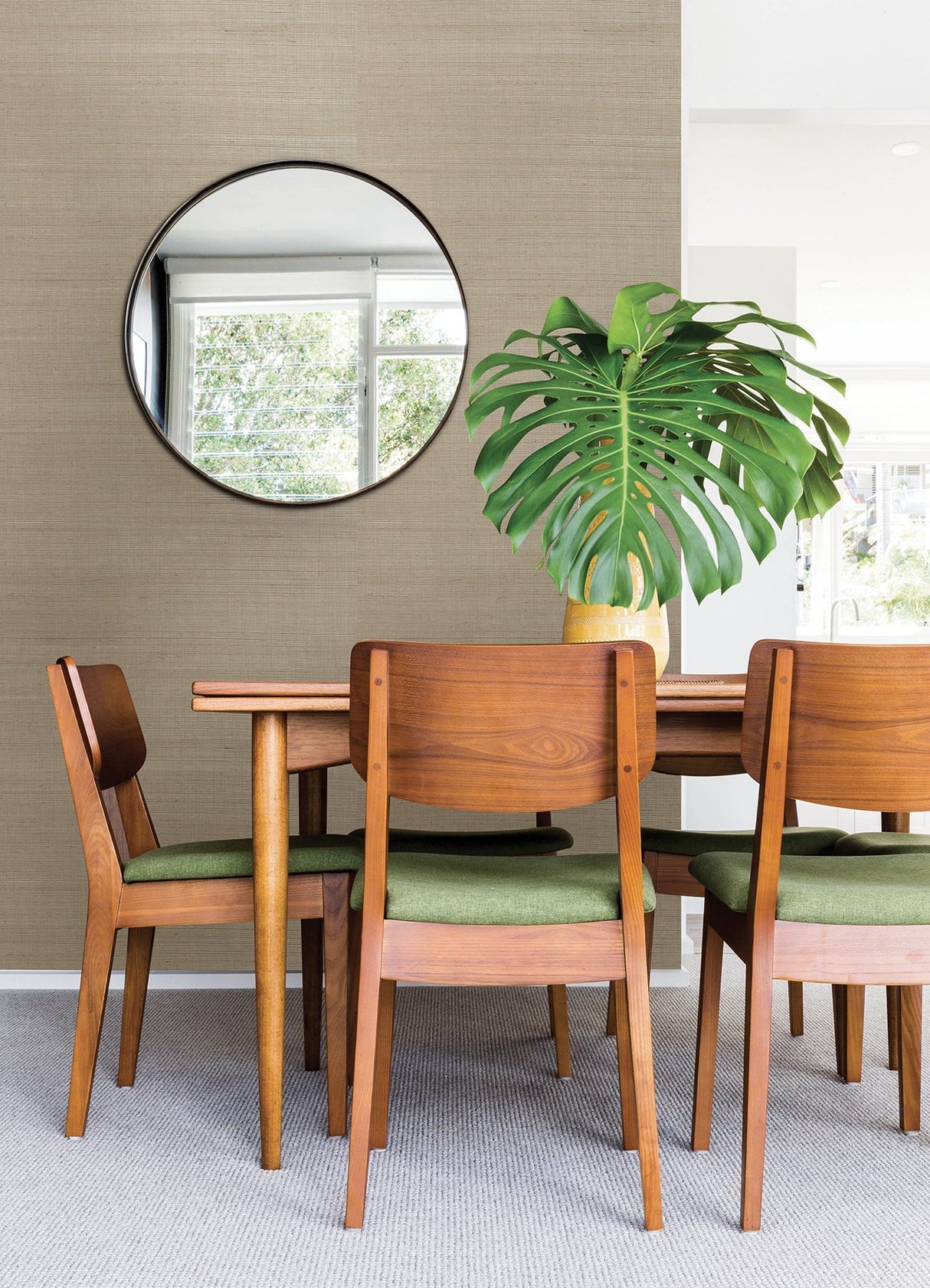 Colcord Wheat Sisal Grasscloth Wallpaper with Textured Woven Pattern - A-Street Prints 4034-72104