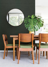 Colcord Dark Green Sisal Grasscloth Wallpaper with Textured Pattern - Brewster 4034-72105