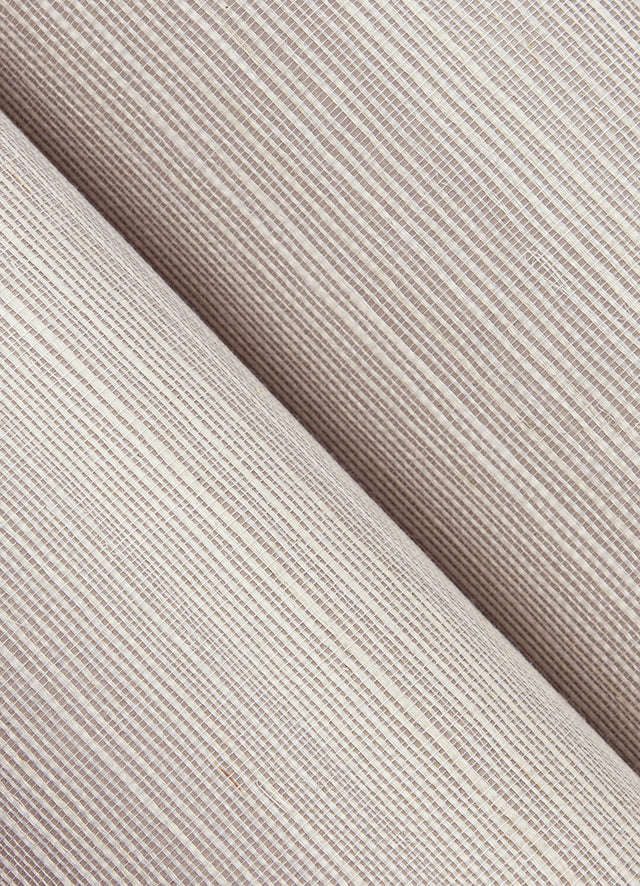 Kenter Taupe Sisal Grasscloth Wallpaper with Traditional Texture Pattern - Brewster 4034-72108
