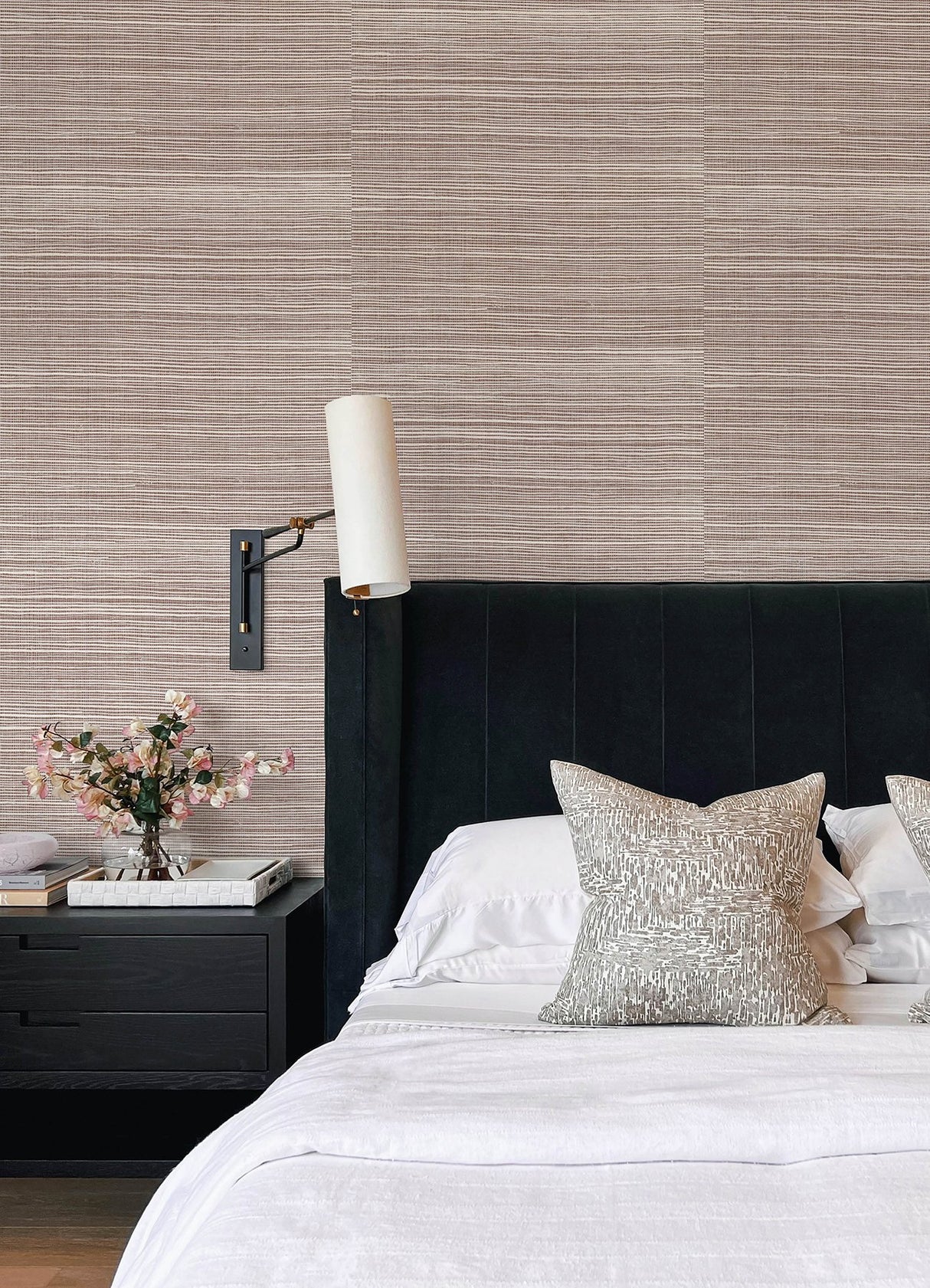 Kenter Burgundy Sisal Grasscloth Wallpaper with Textured Graphics Pattern - A-Street Prints 4034-72109