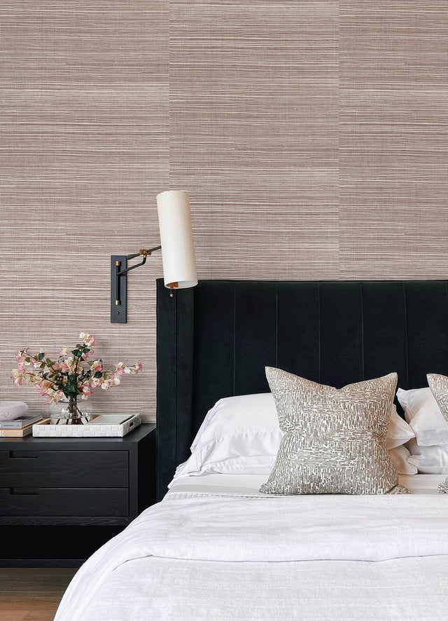 Kenter Burgundy Sisal Grasscloth Wallpaper with Textured Graphics Pattern - A-Street Prints 4034-72109