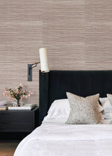 Kenter Burgundy Sisal Grasscloth Wallpaper by A-Street Prints, Luxurious Warm Textured Residential Wallcovering, 36-in x 24-ft Roll - YK72109