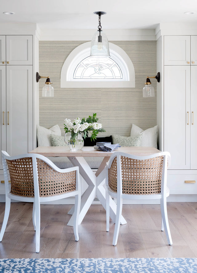 Kenter Beige Sisal Grasscloth Wallpaper with Traditional Texture Pattern - A-Street Prints 4034-72110