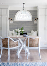Kenter Teal Sisal Grasscloth Wallpaper with Traditional Texture Pattern - A-Street Prints 4034-72112