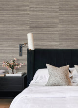 Kenter Black and White Sisal Grasscloth Unpasted Paper Textured Wallpaper Roll 36-in x 24-ft Traditional Pattern by A-Street Prints - YK72113