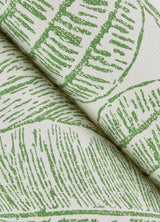 Brentwood Green Palm Leaves Wallpaper with Textured Paper Weave Grasscloth - A-Street Prints 4034-72116
