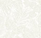 Brentwood Bone Palm Leaves Wallpaper by A-Street Prints - YK72118