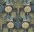 Mandeville Multicolor Tropical Paradise Wallpaper by A-Street Prints - Bohemian Botanical Non Woven Wallpaper YK72120