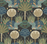 Mandeville Multicolor Tropical Paradise Wallpaper by A-Street Prints - Bohemian Botanical Non Woven Wallpaper YK72120