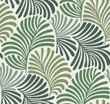 Trousdale Green Fanning Flora Wallpaper with Bohemian Botanical Leaf Motif - A-Street Prints 4034-72127