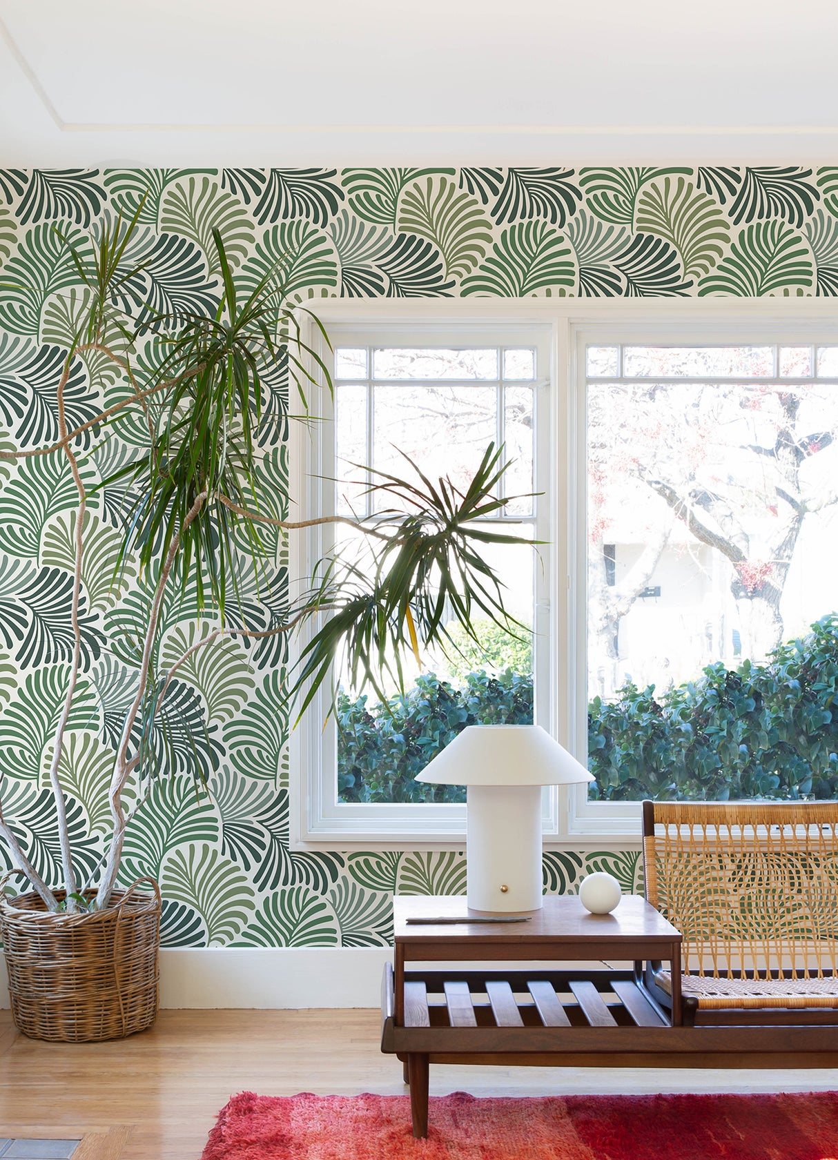 Trousdale Green by A-Street Prints Fanning Flora Bohemian Tropical Botanical Fanning Leaf Non-Woven Unpasted Wallpaper Scott Living III - YK72127