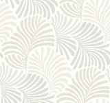 Trousdale Neutral Fanning Flora Wallpaper by A-Street Prints - YK72129