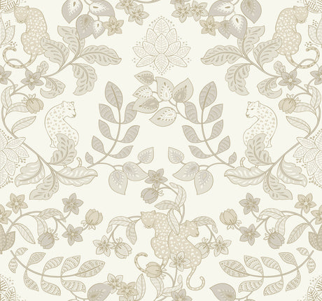 Getty Cream Jungle Damask Wallpaper by A-Street Prints - YK72132