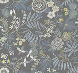 Marilyn Light Grey Floral Trail Wallpaper with Modern Botanical Flowers - A-Street Prints 4034-72136