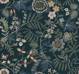 Marilyn Sea Green Floral Trail Wallpaper with Botanical Floral Pattern - A-Street Prints 4034-72137