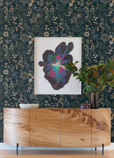 Marilyn Sea Green Floral Trail Wallpaper by A-Street Prints Modern Botanical Floral Vines Non Woven Unpasted Wallpaper Roll - YK72137