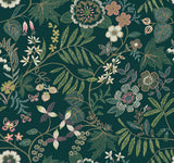 Marilyn Green Floral Trail Wallpaper with Botanical Flowers Motif - A-Street Prints 4034-72139
