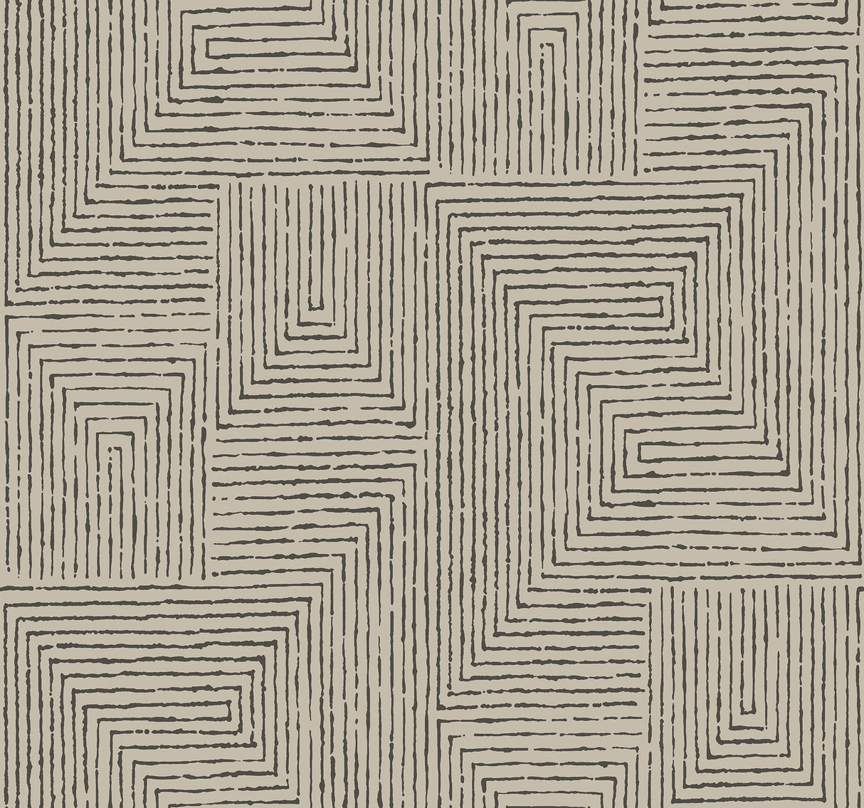 Mortenson Taupe Geometric Wallpaper with Modern Graphics Pattern - A-Street Prints 4034-72140