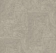 Mortenson Taupe Geometric Cork Wallpaper by A-Street Prints - Modern Maze Pattern in Black and Taupe