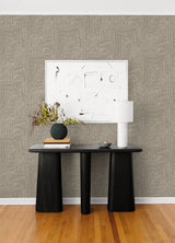 Mortenson Taupe Geometric Wallpaper with Modern Graphics Pattern - A-Street Prints 4034-72140